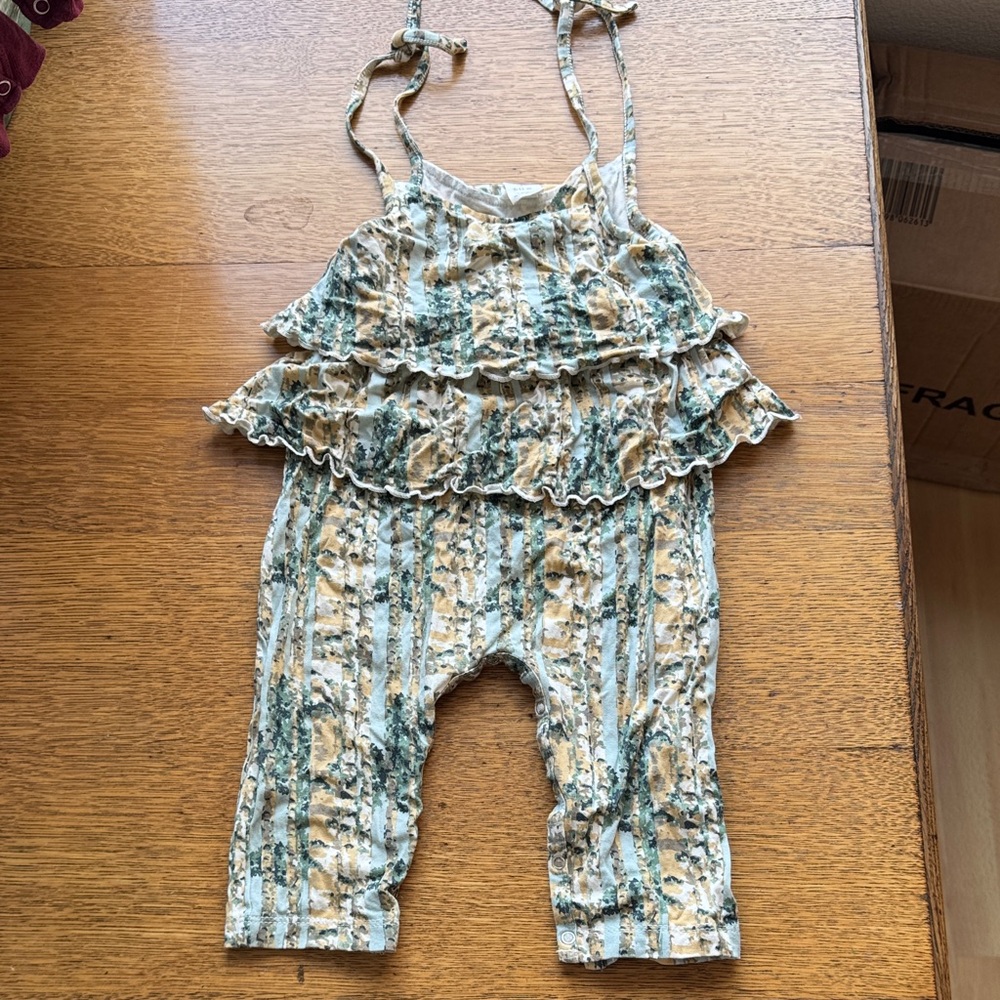 Kate Quinn trees Ruffle Jumpsuit 6-12m